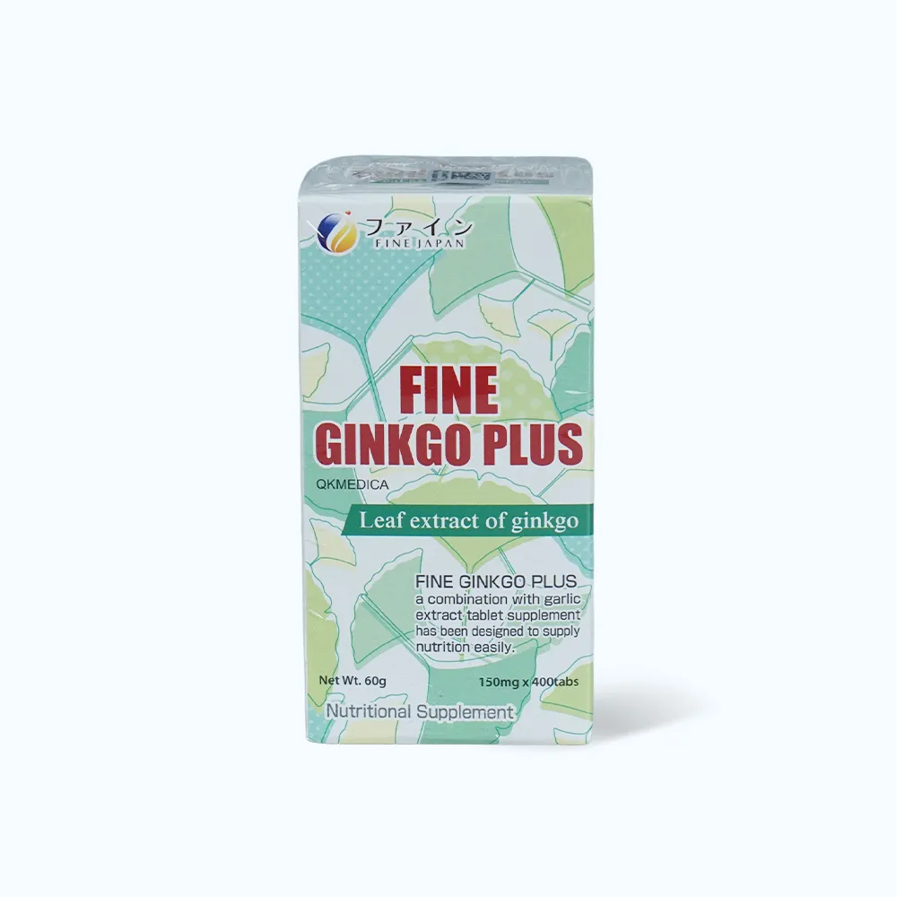 Thực phẩm bảo vệ sức khỏe FINE GINKGO PLUS hỗ trợ não bộ (Hộp 400 viên)