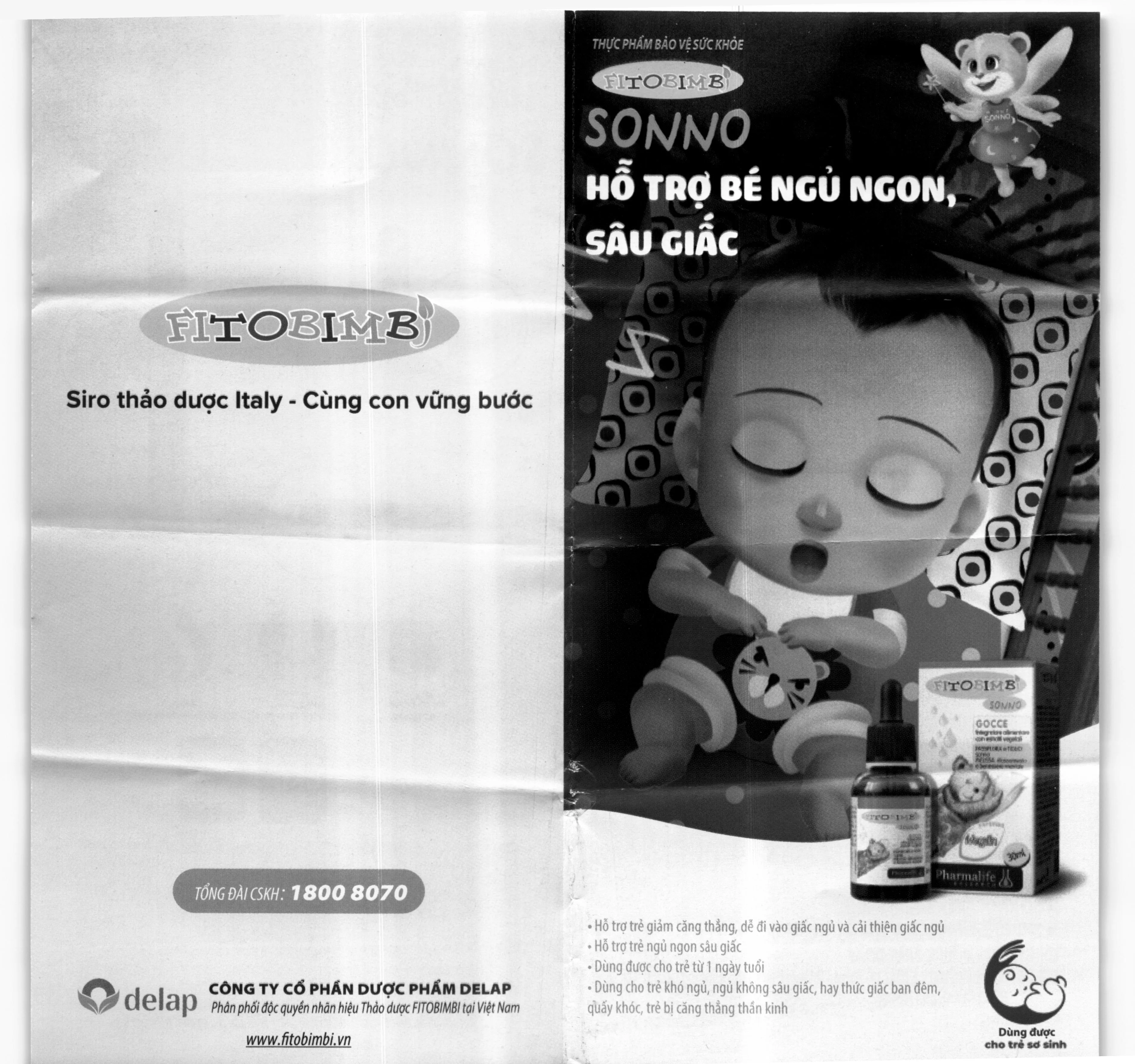 SIRO GIÚP TRẺ NGỦ NGON FITOBIMBI SONNO 30ML 8