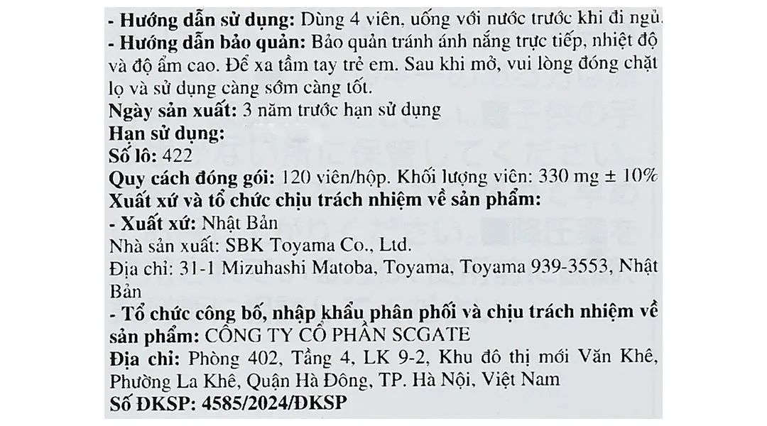 Thực phẩm bảo vệ sức khỏe Gaba Premium 11