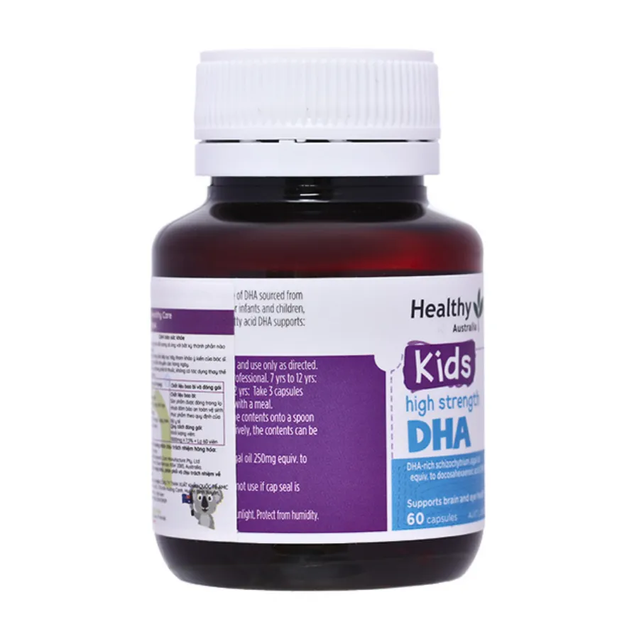 Thực phẩm bảo vệ sức khỏe Healthy Care Kids High Strength DHA - Hỗ trợ cải thiện thị lực (60 viên) 3