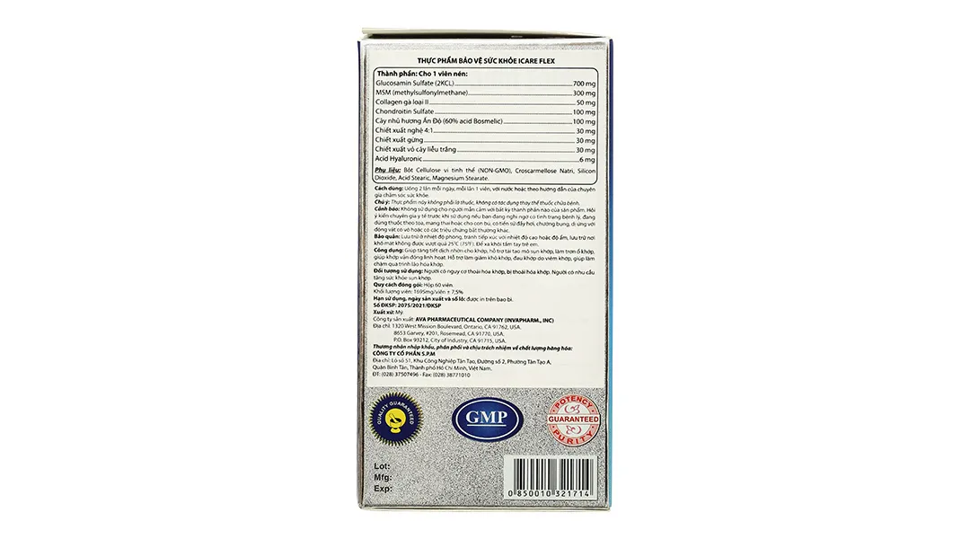 Combo 4 Thực phẩm bảo vệ sức khỏe Icare Flex 5