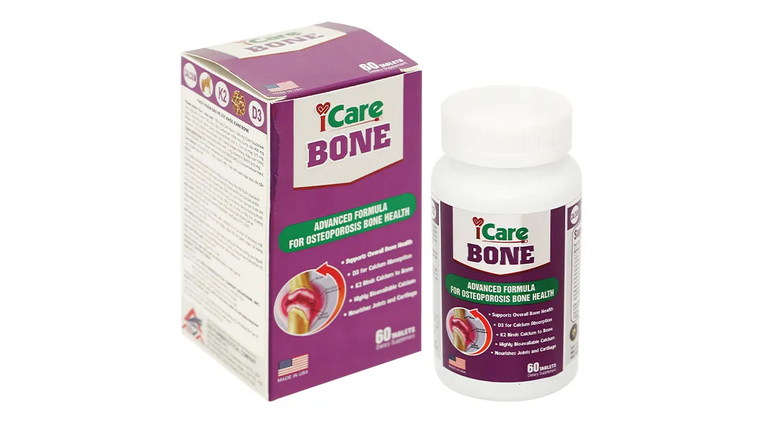 Combo 4 Thực phẩm bảo vệ sức khỏe Icare Bone 3
