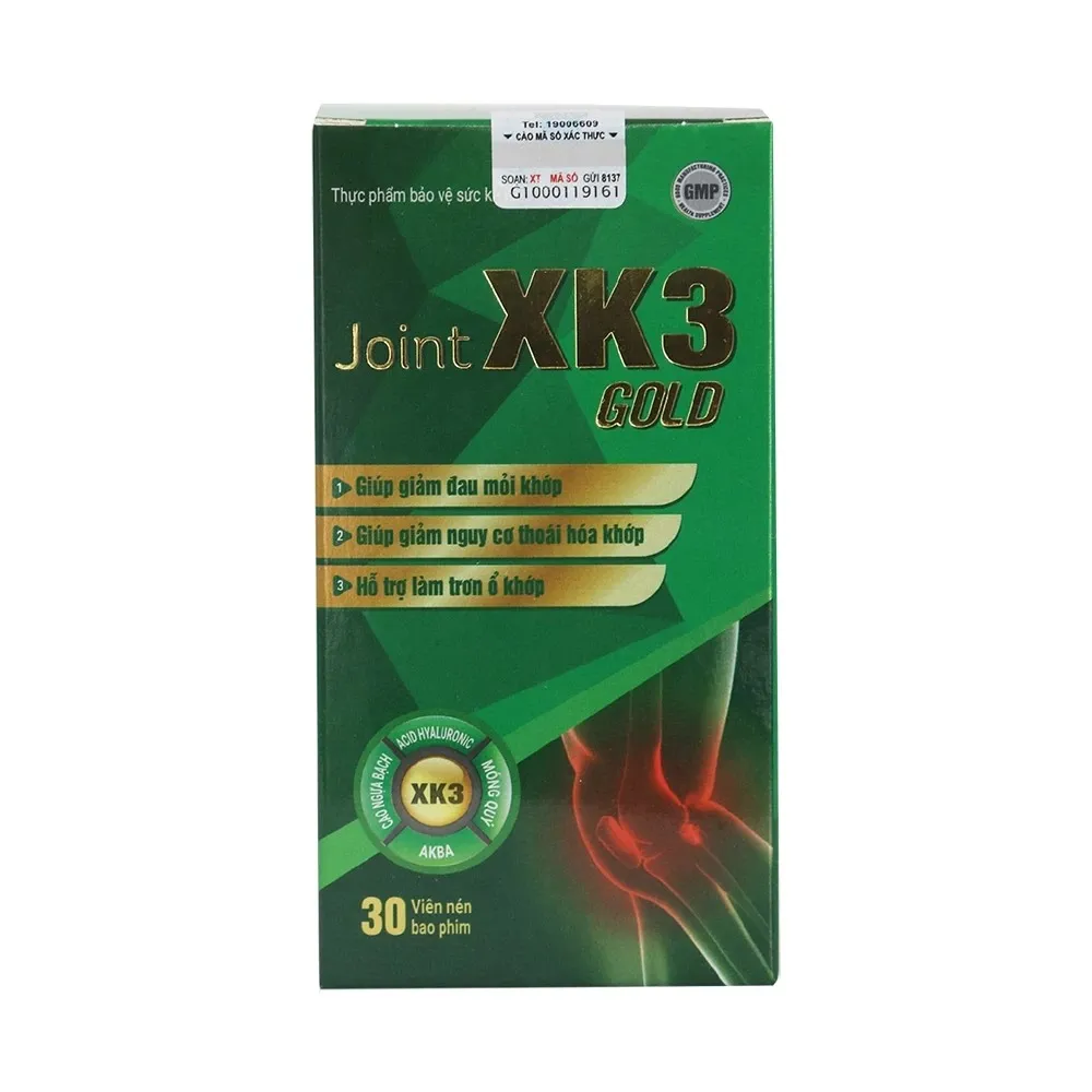 Thực phẩm bảo vệ sức khỏe Joint XK3 Gold (Hộp 30 viên) 2