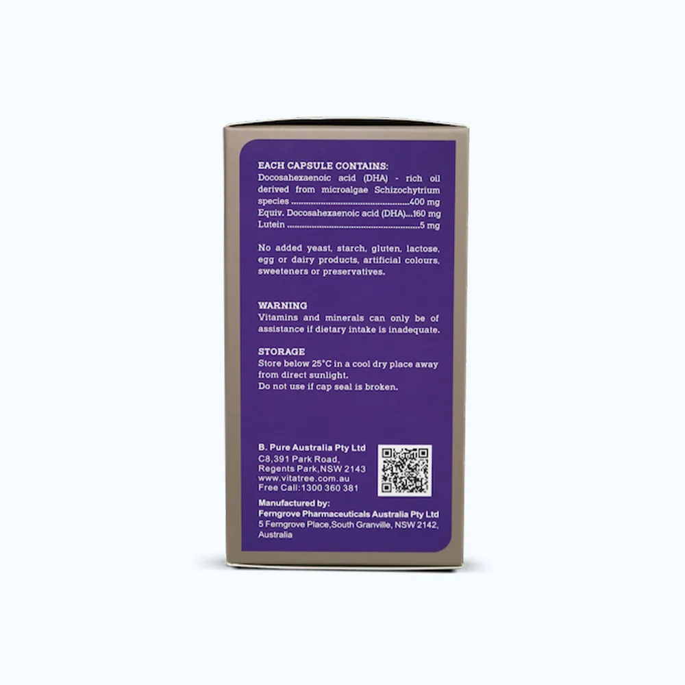 Thực phẩm bảo vệ sức khỏe Kids High Strength DHA Algae Oil plus Lutein (Hộp 60 Viên) 3