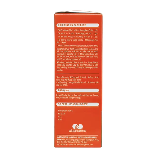 Thực phẩm bảo vệ sức khỏe LaminKid I (20 gói x 2.5g) 2