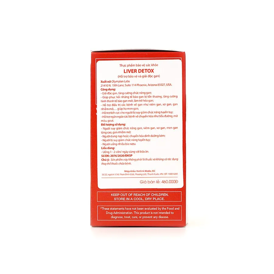 Thực phẩm bảo vệ sức khỏe Liver Detox (60 viên) 6