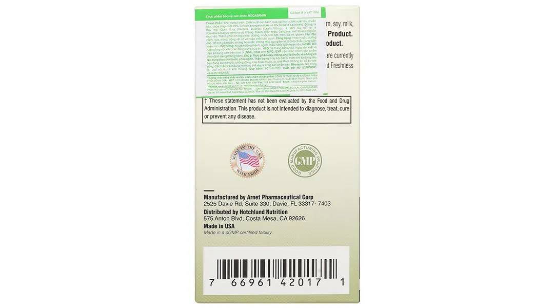 Viên uống Megabrain (Hộp 60 viên) giúp hỗ trợ hoạt huyết và dưỡng não 5