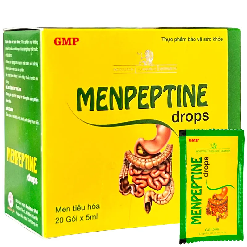 Thực phẩm bảo vệ sức khỏe Menpeptine - hỗ trợ tăng cường tiêu hoá (20 gói)