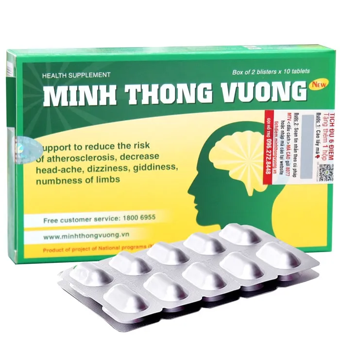 Thực phẩm bảo vệ sức khỏe Minh Thông Vương New (20 viên)