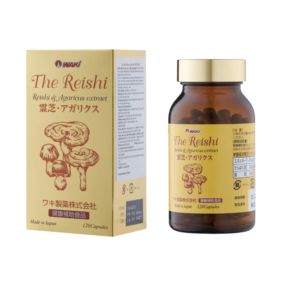 Thực phẩm bảo vệ sức khỏe Nấm linh chi THE REISHI hỗ trợ tăng cường miễn dịch, hỗ trợ bảo vệ gan (Hộp 120 viên) 6