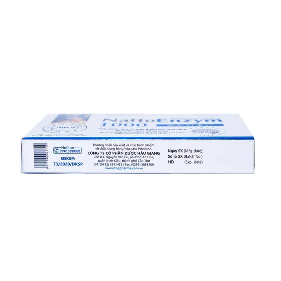 Thực phẩm bảo vệ sức khỏe DHG Pharma NattoEnzym (Hộp 90 viên) làm tan máu đông 5