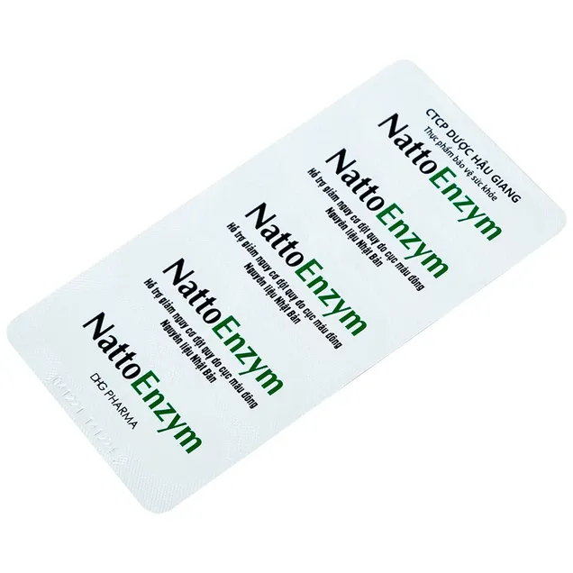 Thực phẩm bảo vệ sức khỏe DHG Pharma NattoEnzym (Hộp 90 viên) làm tan máu đông 7