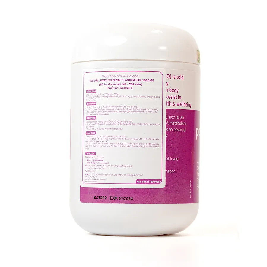 Thực phẩm bảo vệ sức khỏe Nature's Way Evening Primrose Oil 1000mg (200 viên) 3