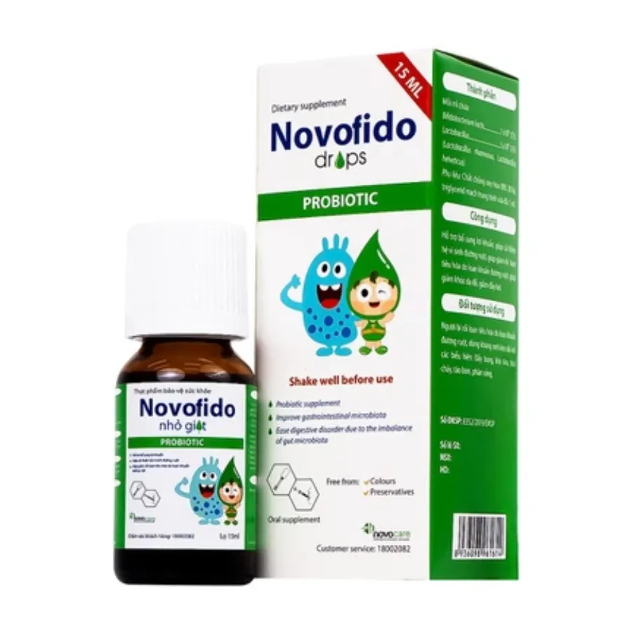 Thực phẩm bảo vệ sức khỏe Novofido - Hỗ trợ giảm rối loạn tiêu hóa ở trẻ (Chai 15ml) 2