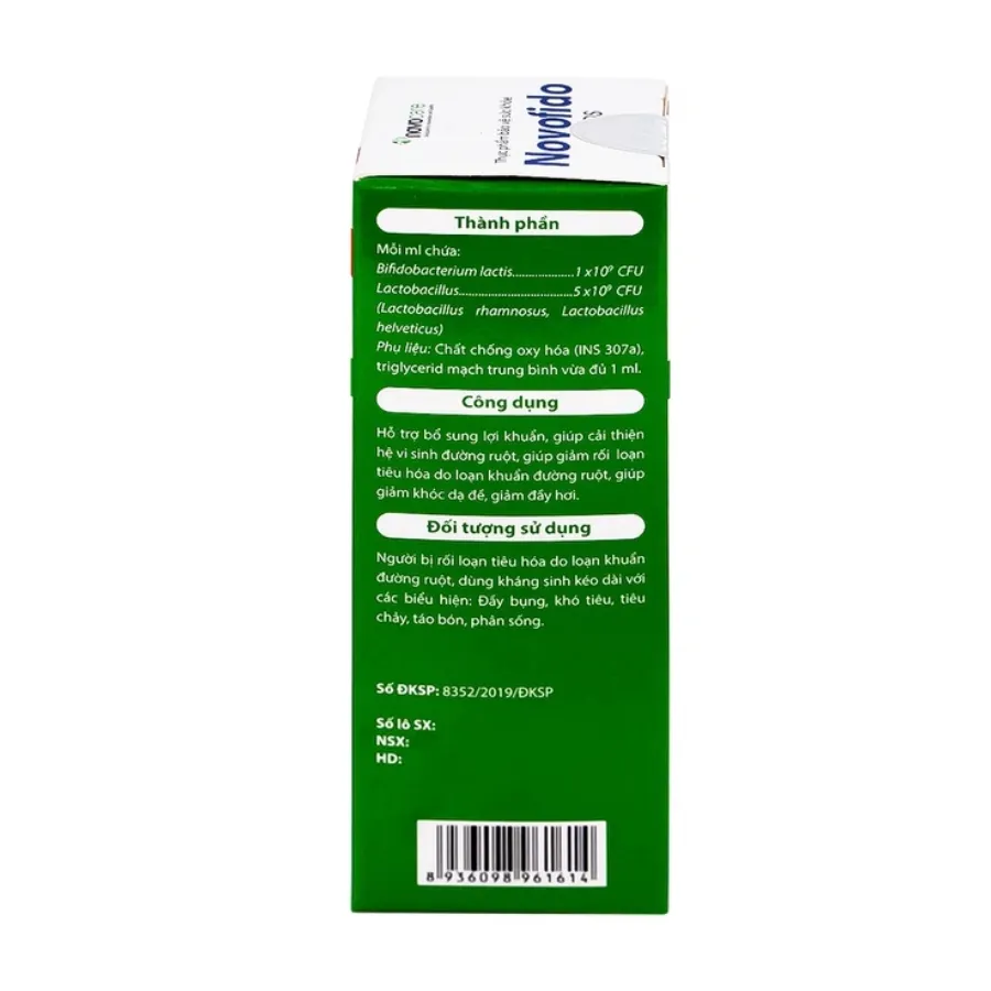 Thực phẩm bảo vệ sức khỏe Novofido - Hỗ trợ giảm rối loạn tiêu hóa ở trẻ (Chai 15ml) 5