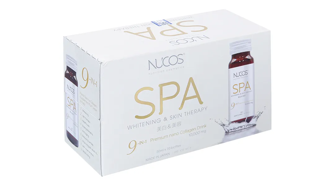 Nước Uống Nucos Spa 10.000 Hạn Chế Lão Hóa, Làm Đẹp Da (Hộp 10 Chai X 50ml) 3