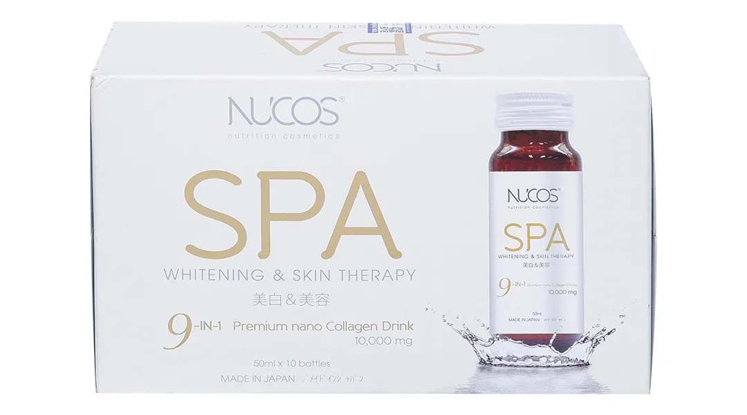 Nước Uống Nucos Spa 10.000 Hạn Chế Lão Hóa, Làm Đẹp Da (Hộp 10 Chai X 50ml) 4