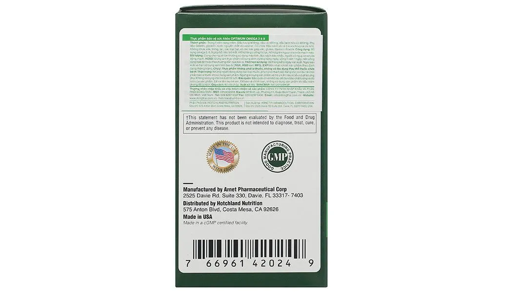 Thực phẩm bảo vệ sức khỏe Optimum Omega 3 6 9 5