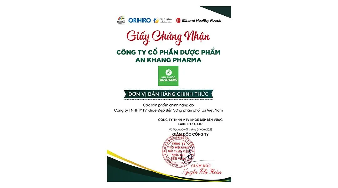 Thực phẩm bảo vệ sức khỏe Orihiro High Purity Glucosamine Grain Economical Bottle 7