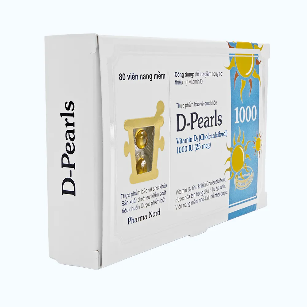 Thực phẩm bảo vệ sức khỏe Pharma Nord D-Pearls bổ sung D3 1000 IU (Hộp 80 Viên) 2