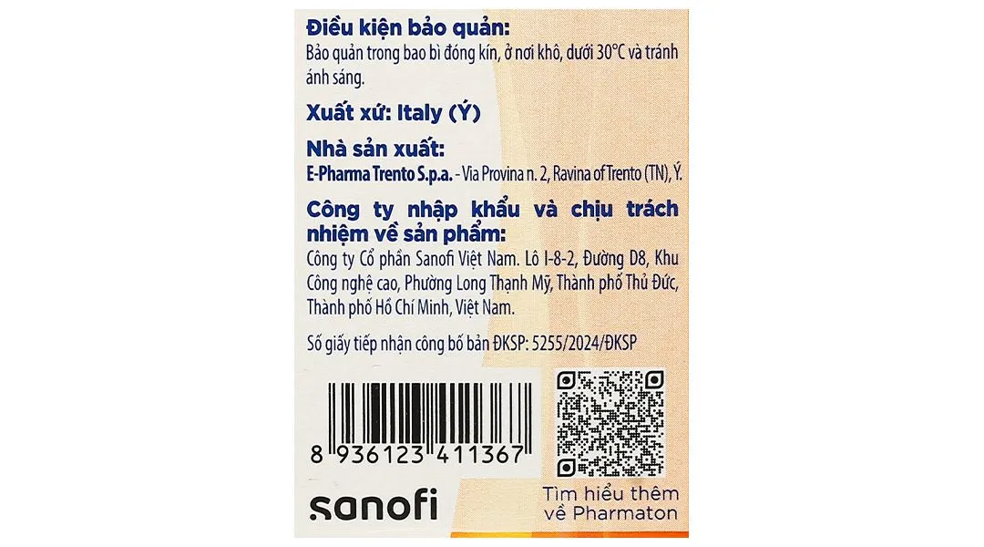 PHARMATON ENERGY FIZZI SANOFI 10V 9