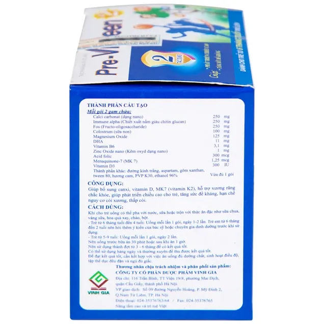 Thực phẩm bảo vệ sức khỏe Pre-Vipteen 2 (20 gói x 2g) 3