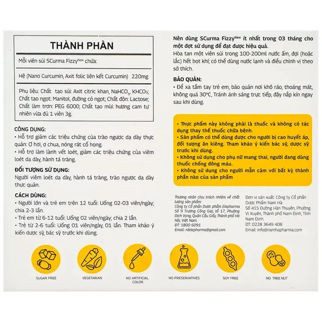 Thực phẩm bảo vệ sức khỏe Scurma Fizzy New (20 viên) 5