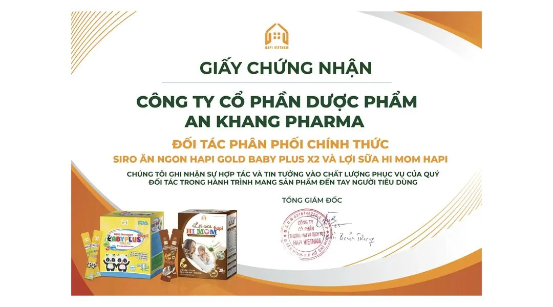 Thực phẩm bảo vệ sức khỏe Siro Ăn Ngon Hapi Gold Baby Plus hộp 30 gói 7