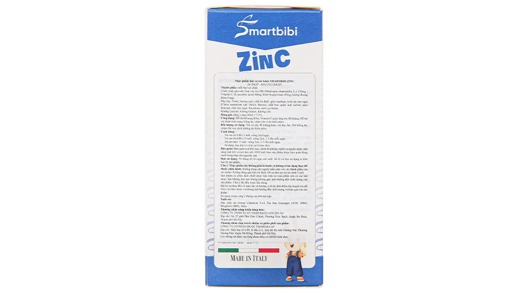 SIRO HỖ TRỢ CẢI THIỆN BIẾNG ĂN SMARTBIBI ZINC 30ML 5