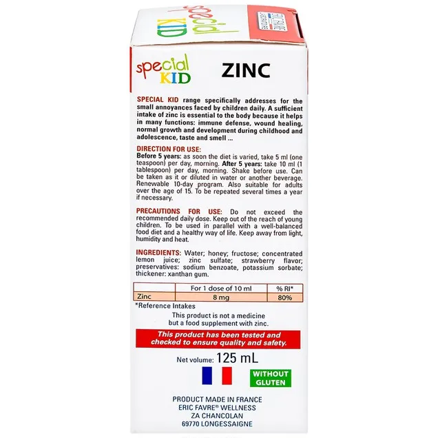 Thực phẩm bảo vệ sức khỏe Special Kid Zinc (125ml) 4