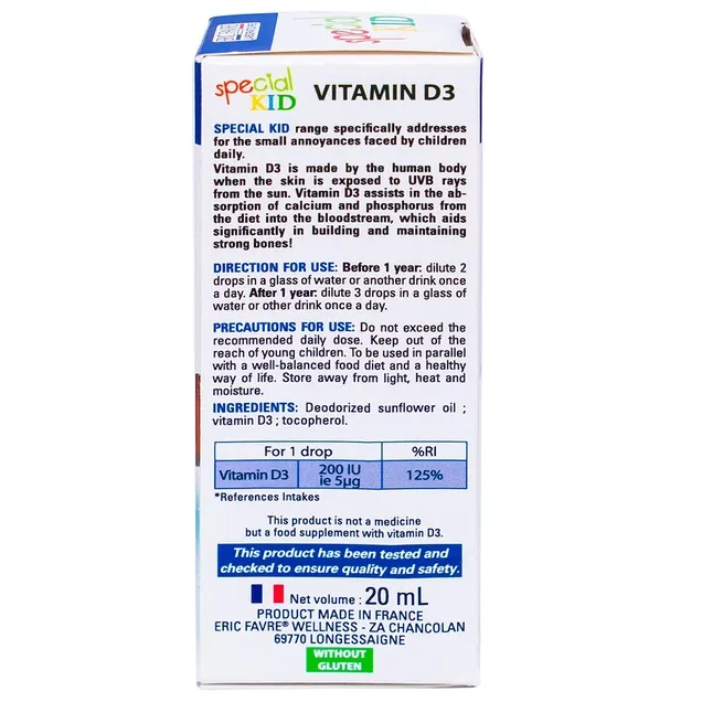 Thực phẩm bảo vệ sức khỏe Special Kid Vitamine D3 (20ml) 5
