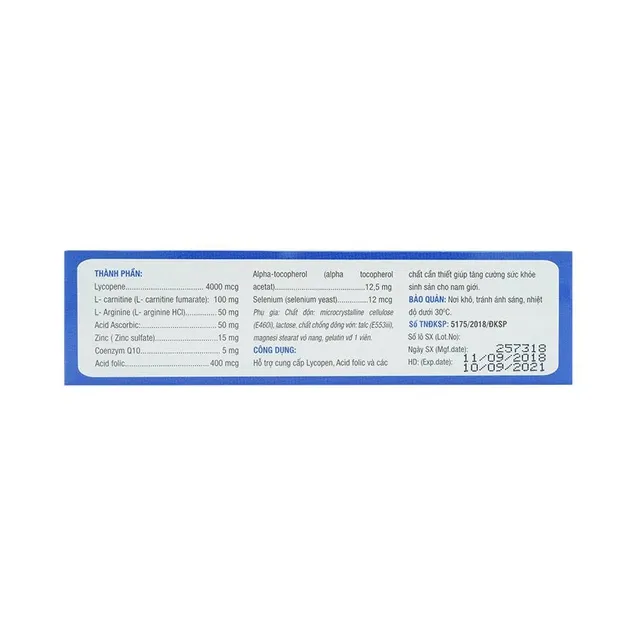Viên uống Mediplantex SpermQ (Hộp 30 viên) hỗ trợ sinh lý nam giới 2
