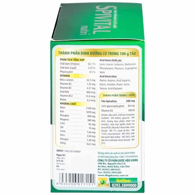 Thực phẩm bảo vệ sức khỏe Spivital Nutri (100 viên) 4