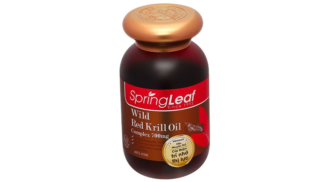Thực phẩm bảo vệ sức khỏe Springleaf Wild Red Krill Oil Complex 700mg lọ 60 viên 2