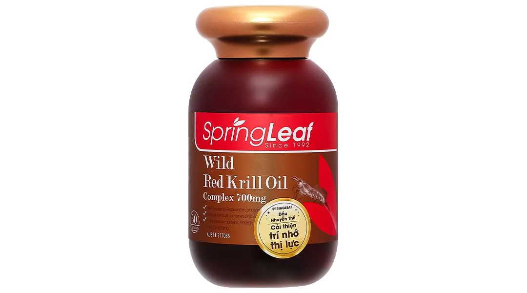 Thực phẩm bảo vệ sức khỏe Springleaf Wild Red Krill Oil Complex 700mg lọ 60 viên 3