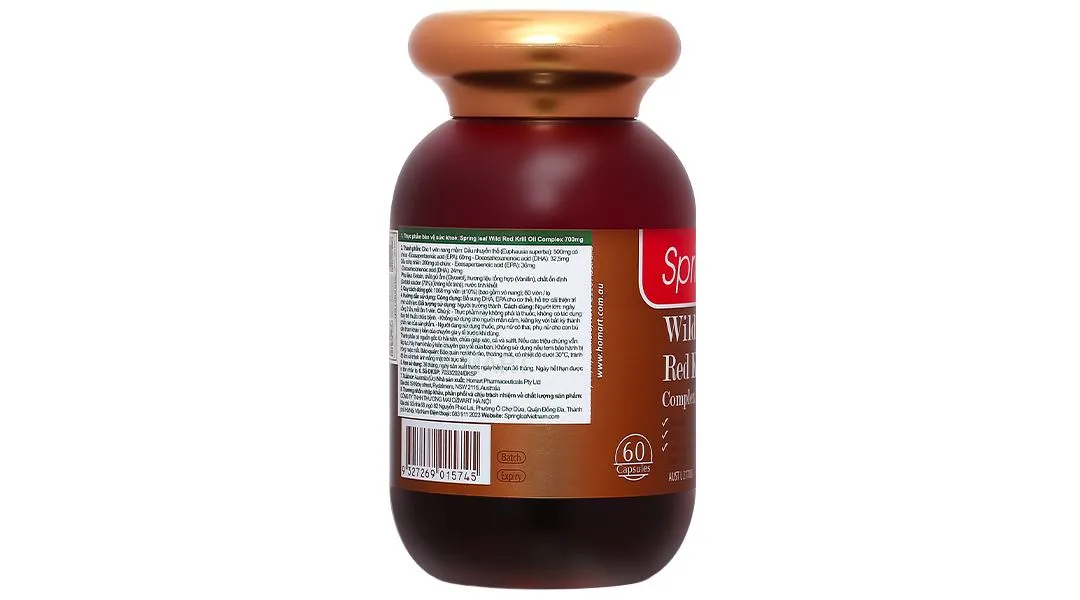 Thực phẩm bảo vệ sức khỏe Springleaf Wild Red Krill Oil Complex 700mg lọ 60 viên 4