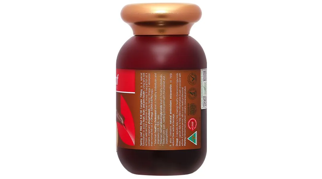 Thực phẩm bảo vệ sức khỏe Springleaf Wild Red Krill Oil Complex 700mg lọ 60 viên 6