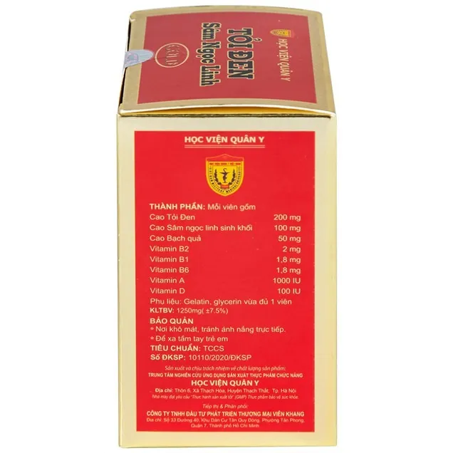 Thực phẩm bảo vệ sức khỏe tỏi đen Sâm Ngọc Linh Gold (60 viên) 2
