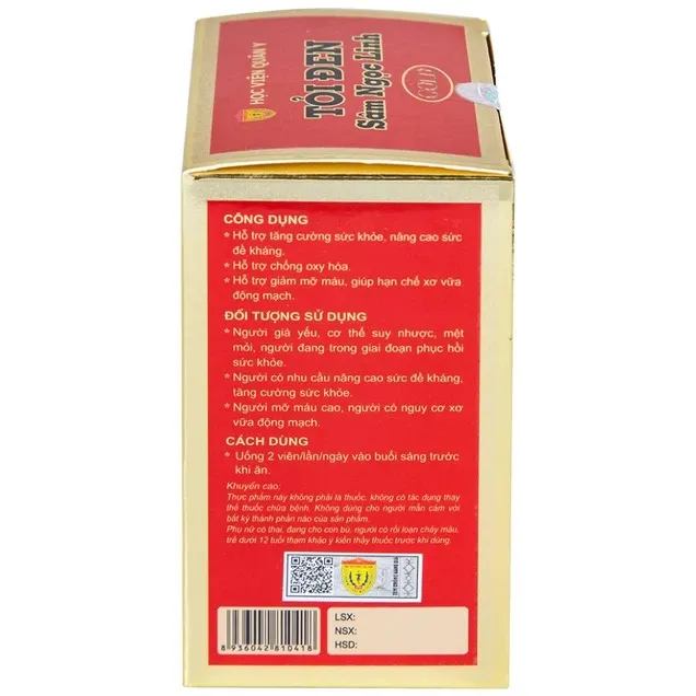 Thực phẩm bảo vệ sức khỏe tỏi đen Sâm Ngọc Linh Gold (60 viên) 3