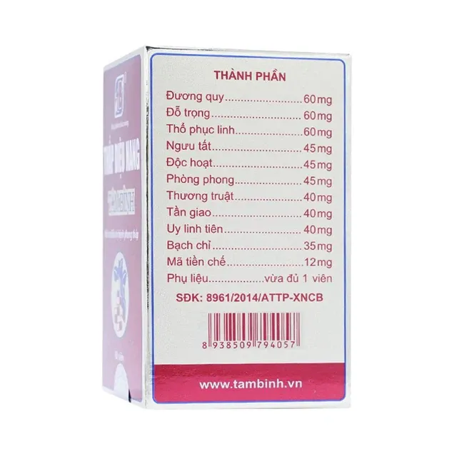 Thực phẩm bảo vệ sức khỏe Thấp Diệu Nang Tâm Bình (60 viên) 3