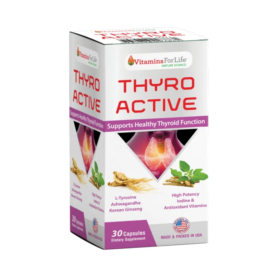 Thực phẩm bảo vệ sức khỏe Thyro Active - hỗ trợ và tăng cường sức khỏe tuyến giáp (Hộp 30 Viên)
