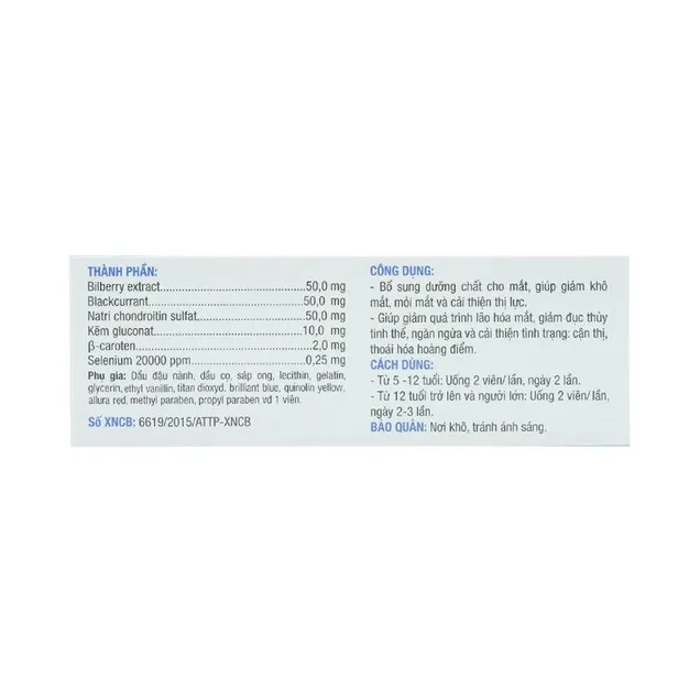 Thực phẩm bảo vệ sức khỏe ToVision (30 viên) 4