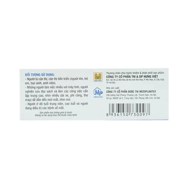 Thực phẩm bảo vệ sức khỏe ToVision (30 viên) 5