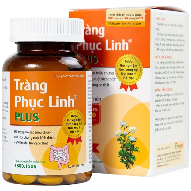 Thực phẩm bảo vệ sức khỏe Tràng Phục Linh Plus (80 viên)