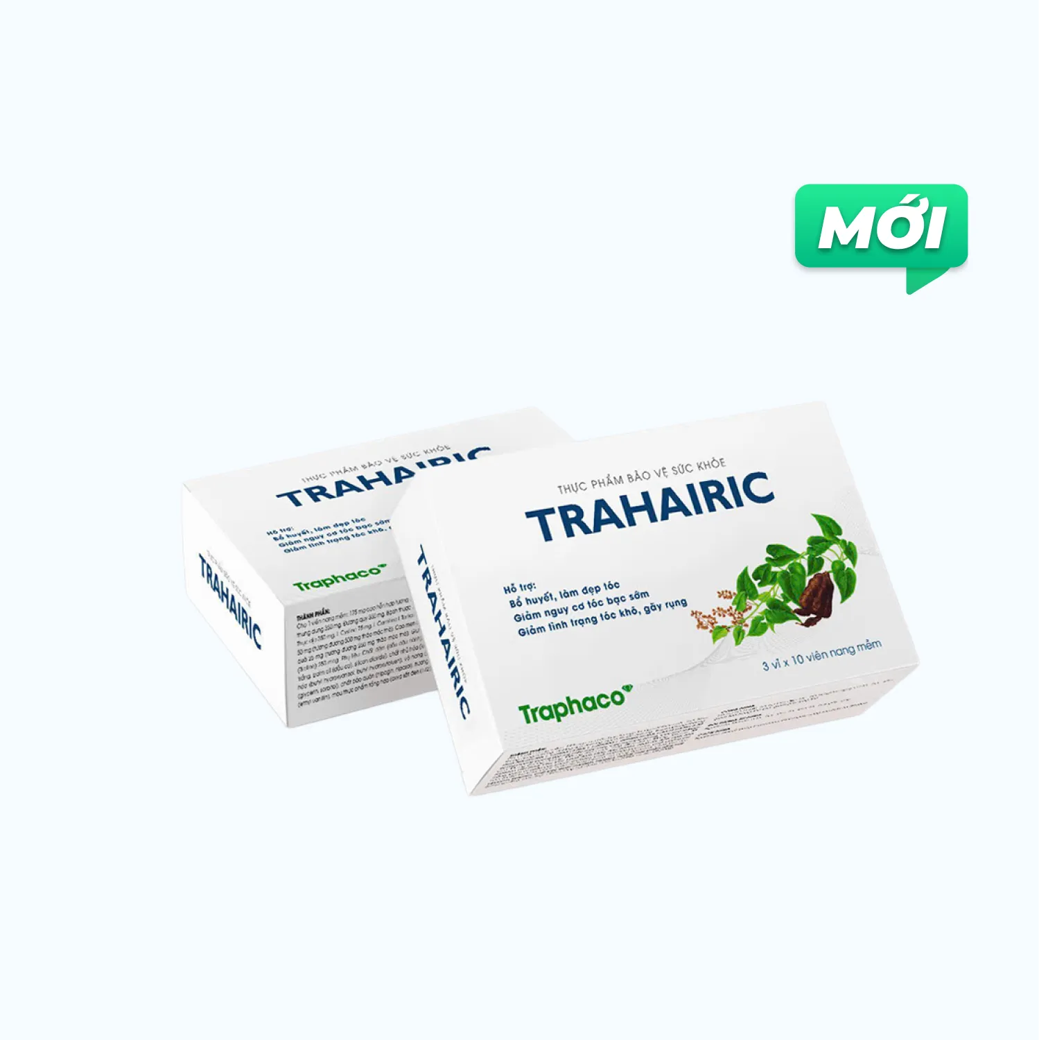 Thực Phẩm Bảo Vệ Sức Khỏe TRAHAIRIC Hỗ Trợ Giảm Nguy Cơ Tóc Bạc, Khô Tóc, Gãy Rụng