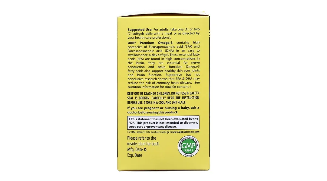 Thực phẩm bảo vệ sức khỏe UBB® Premium Omega 3 (60 Viên) 3