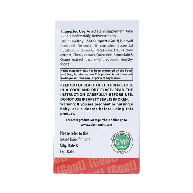 Thực phẩm bảo vệ sức khỏe UBB® Healthy Foot Support (60 viên) 4