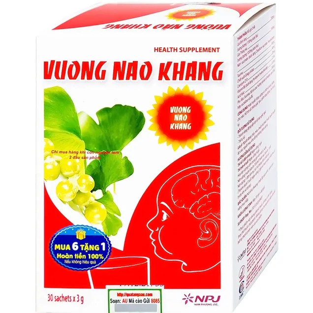 Vương Não Khang (hộp 30 gói) giúp hoạt huyết, cải thiện giấc ngủ