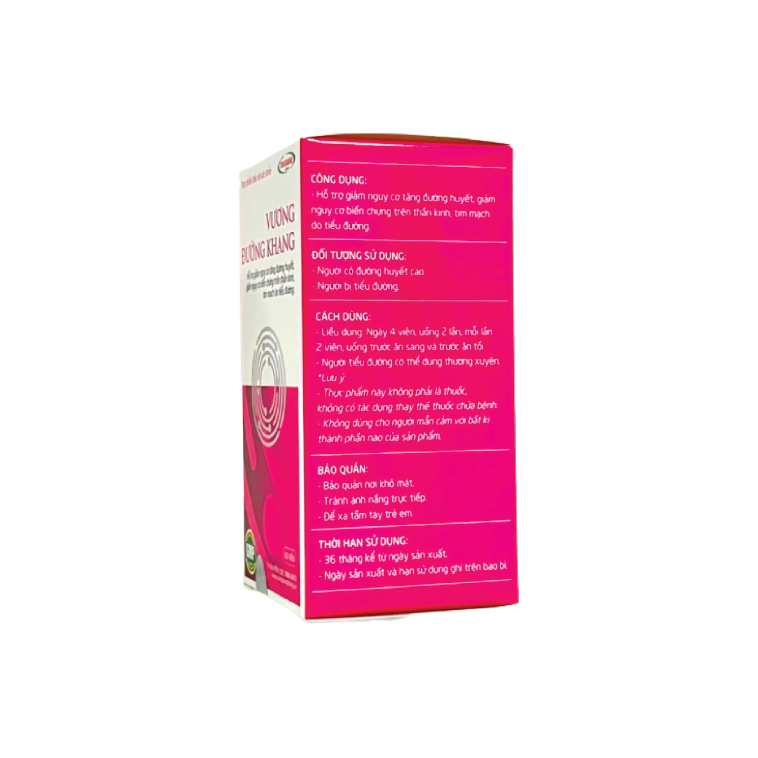 Thực phẩm bảo vệ sức khỏe Vương Đường Khang (hộp 60 viên ) 2