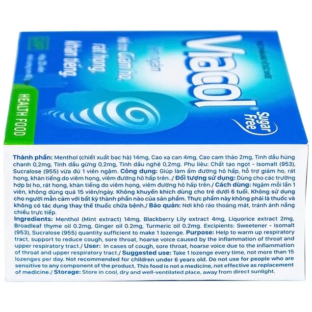Thực phẩm bảo vệ sức khỏe viên ngậm Viacol® (20 viên) 3